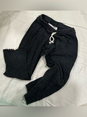 Zara Kids Linen Blend Pants Size 2-3 Years Gray Drawstring Lightweight